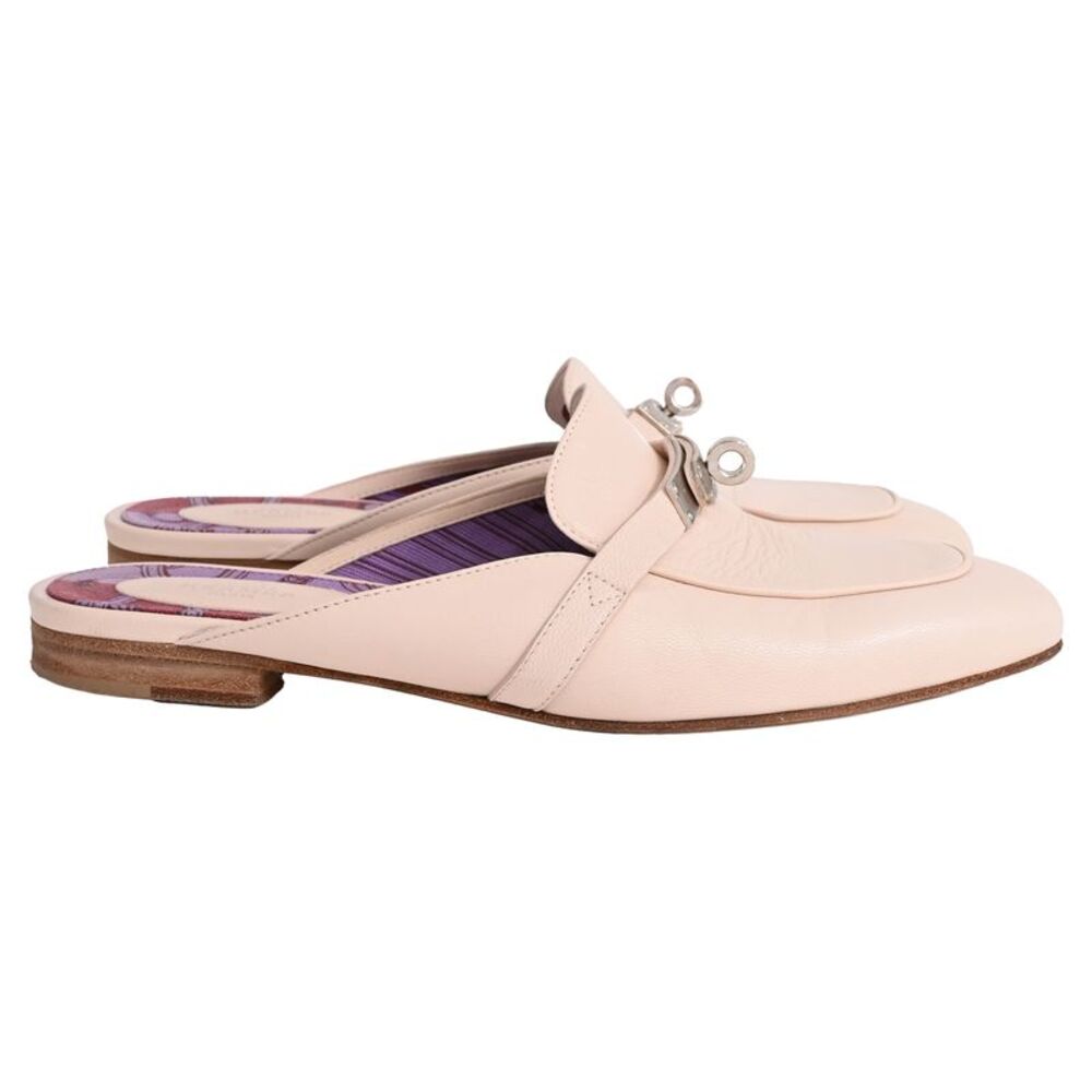 Hermès Oz Mules in Beige Leather